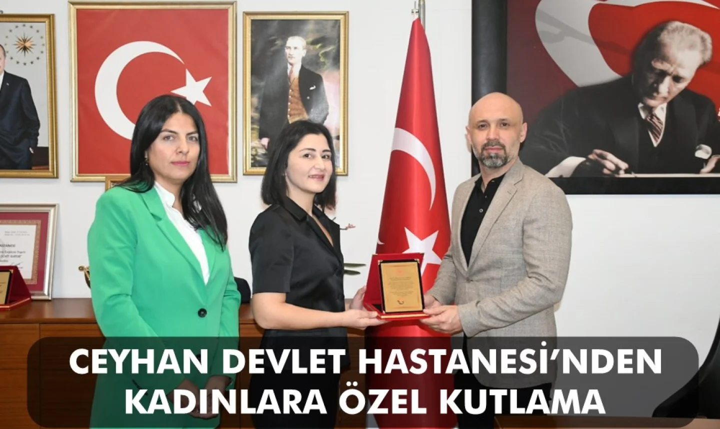 Adana Güçlü İş Kadınları Derneği’nden Başhekim Kartal’a Plaket